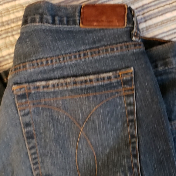 Calvin Klein jeans, dark, bootcut, regular fit distressed cuff & pockets - Picture 5 of 9